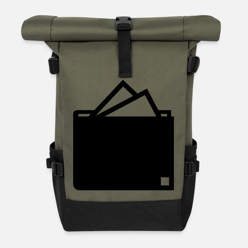 Geld - Rolltop Rucksack - Olive/Schwarz