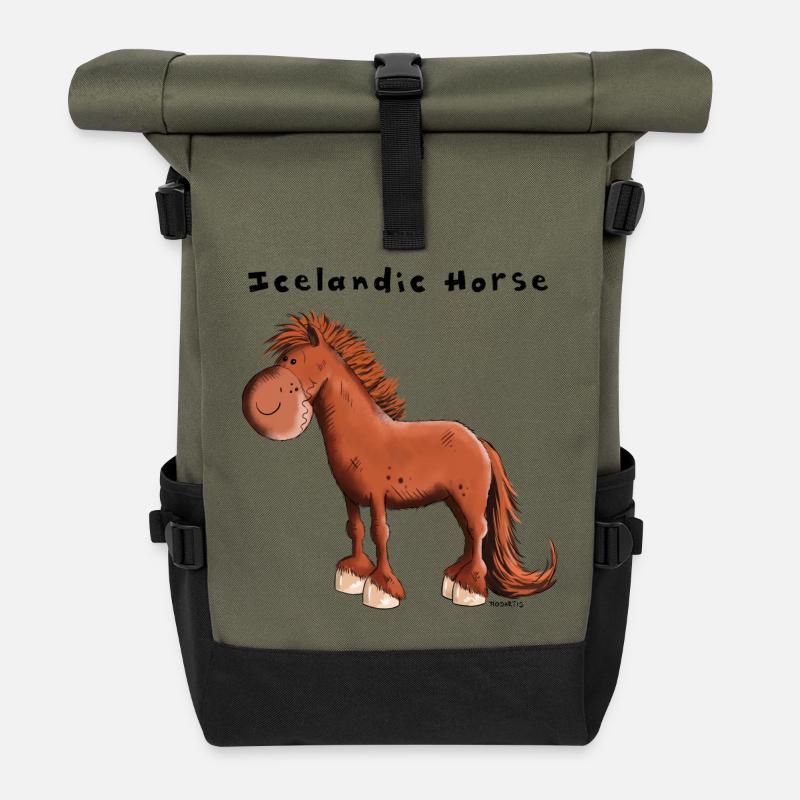 Der Isländer - Rolltop Rucksack - Olive/Schwarz