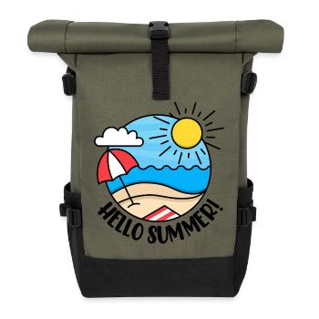 Hallo Sommer 2 - Rolltop Rucksack - Olive/Schwarz - Vorne