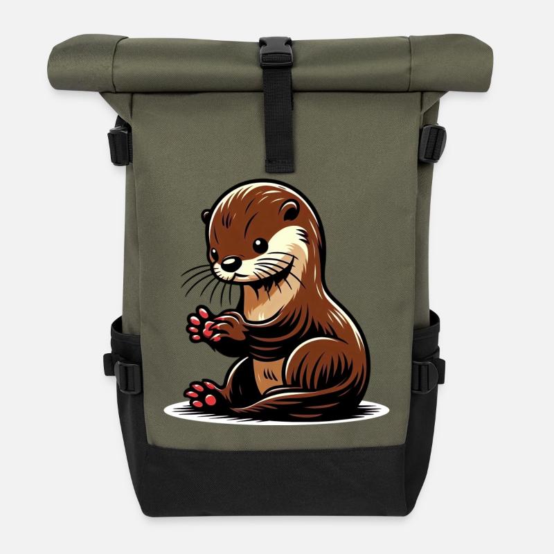 Otter - Rolltop Rucksack - Olive/Schwarz
