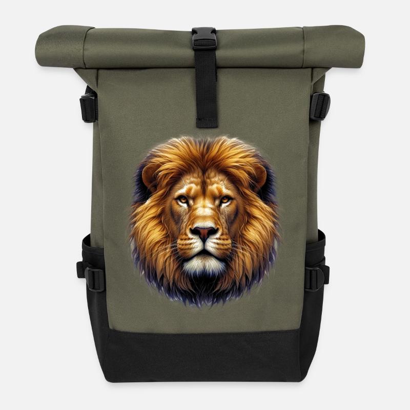 Löwe - Rolltop Rucksack - Olive/Schwarz