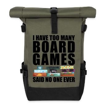 No one ever - Roll Top Backpack - olive/black - Front