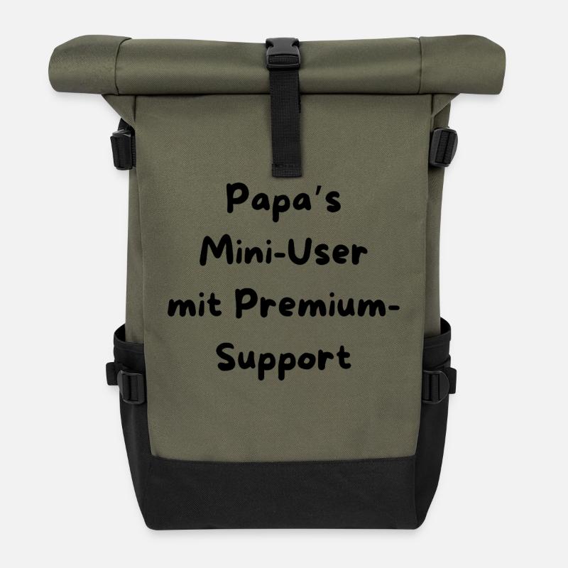 Papa's User - Roll Top Backpack - olive/black