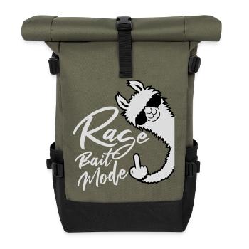 Rage Bait Llama Alpaga Lunettes de Soleil Doigt d’Honneur - Sac à dos roll top - olive/noir - Devant
