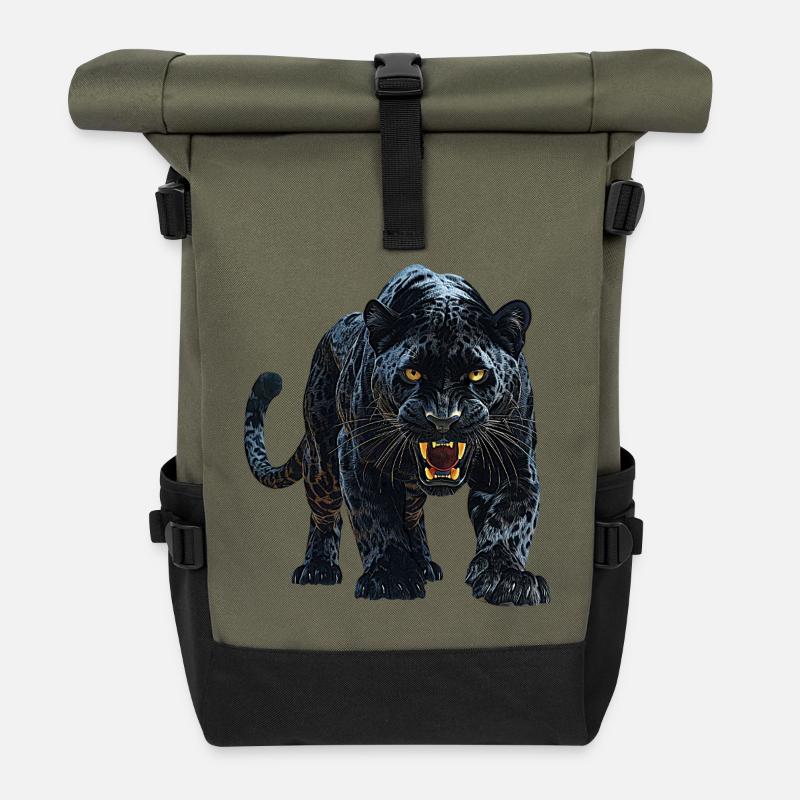 Panther - Roll Top Backpack - olive/black