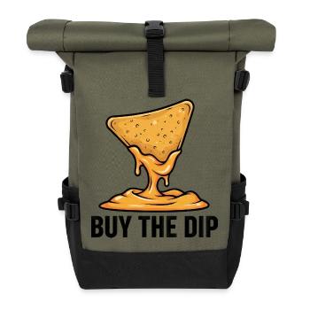 Nachos Cheese Dip Trading Financial Saying Bull Market - Roll Top Backpack - olive/black - Front