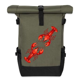 Red lobster - Roll Top Backpack - olive/black - Front