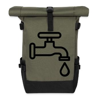 Tap - Roll Top Backpack - olive/black - Front
