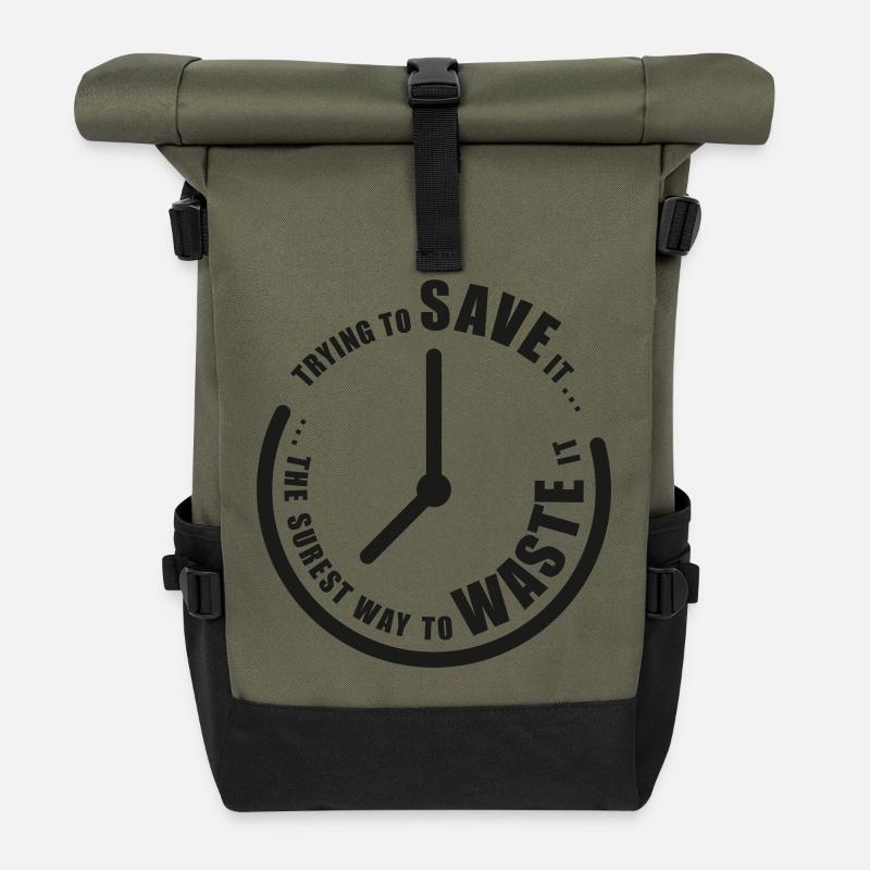Save Time - Rolltop Rucksack - Olive/Schwarz
