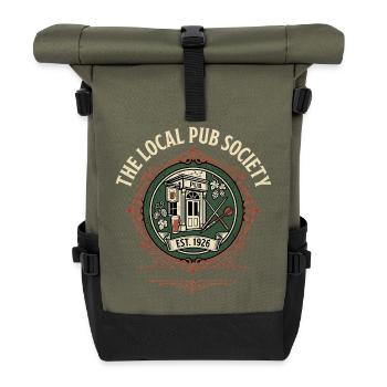 Local Pub Fan - Roll Top Backpack - olive/black - Front