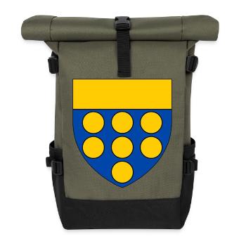 Blason de la Brie - Sac à dos roll top - olive/noir - Devant
