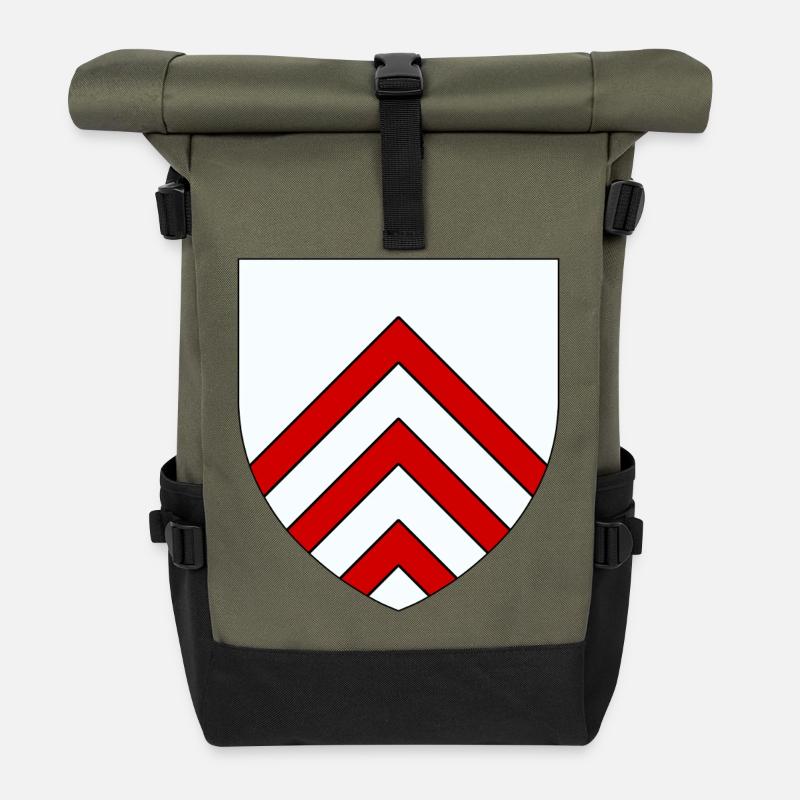 Wappen von Perche - Rolltop Rucksack - Olive/Schwarz