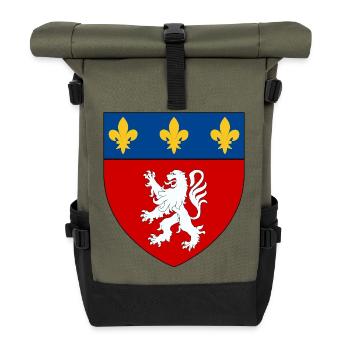 Blason héraldique de Lyon - Sac à dos roll top - olive/noir - Devant