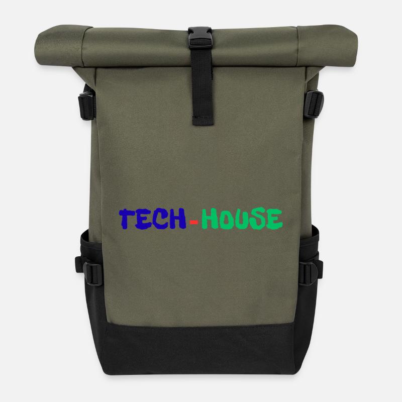 Tech House - Rolltop Rucksack - Olive/Schwarz