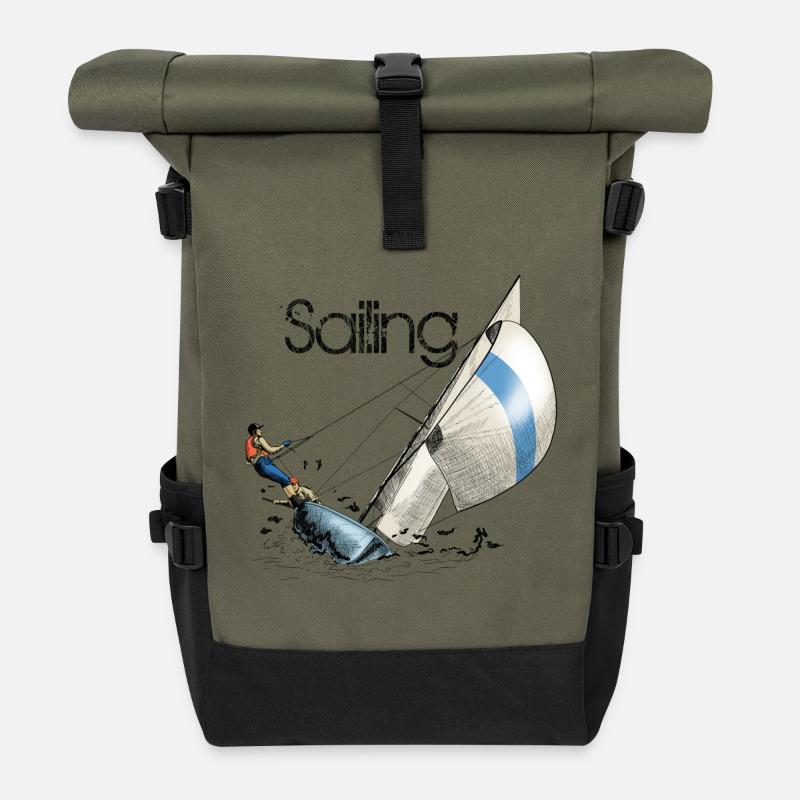 Sailing - Rolltop Rucksack - Olive/Schwarz