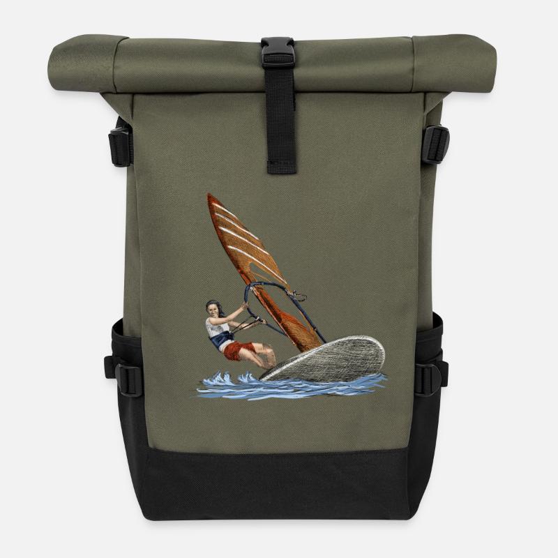 Windsurfing - Rolltop Rucksack - Olive/Schwarz