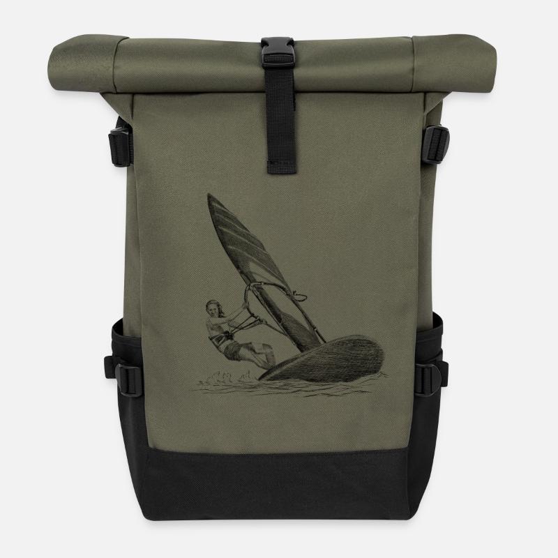 Windsurfing - Sac à dos roll top - olive/noir