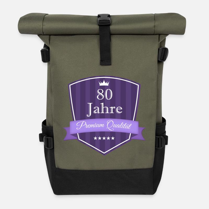 Premium 80 lila - Rolltop Rucksack - Olive/Schwarz