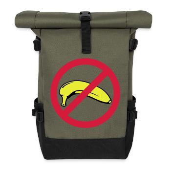 Banane verboten - Rolltop Rucksack - Olive/Schwarz - Vorne