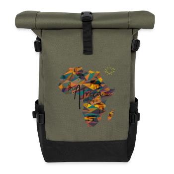 Afrique Continent - Sac à dos roll top - olive/noir - Devant
