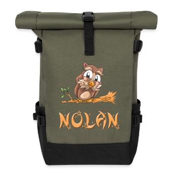 Nolan Owl - Sac à dos roll top - olive/noir - Devant
