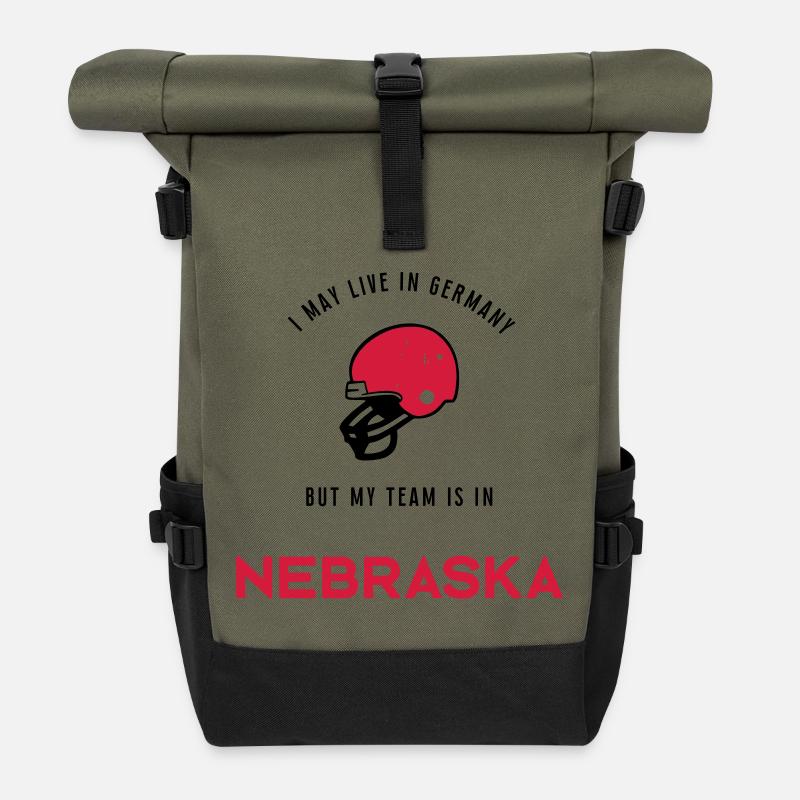 Nebraska - Rolltop Rucksack - Olive/Schwarz
