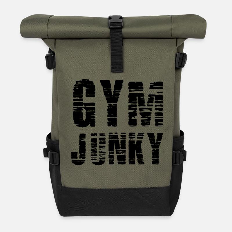 GYM Junky - Rolltop Rucksack - Olive/Schwarz