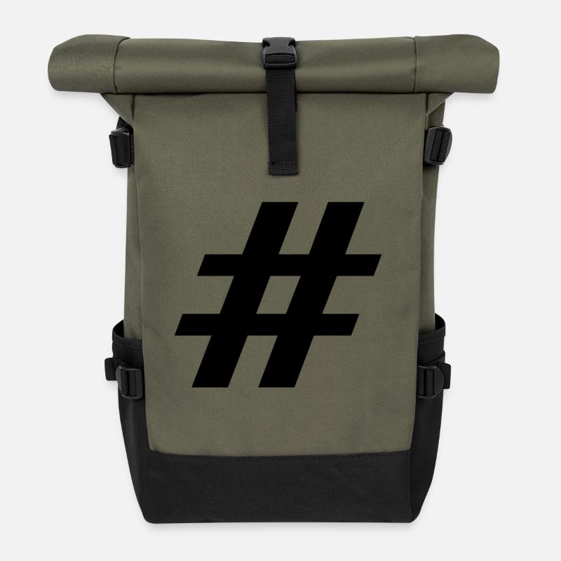 Hashtag - Rolltop Rucksack - Olive/Schwarz