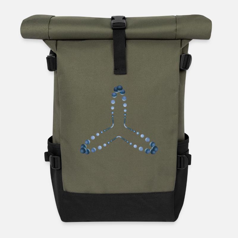 atome - Cellulaire quatre - Sac à dos roll top - olive/noir