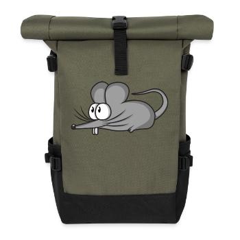 Mouse mice mousi little mice rat rodent pet - Roll Top Backpack - olive/black - Front