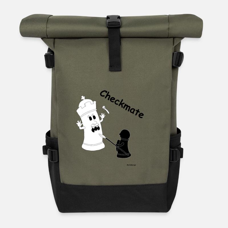 Checkmate / Schachmatt - Rolltop Rucksack - Olive/Schwarz