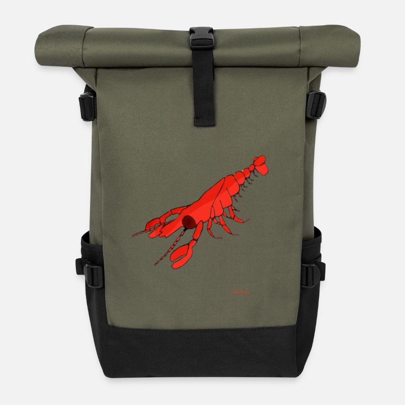 Hummer / Lobster - Rolltop Rucksack - Olive/Schwarz
