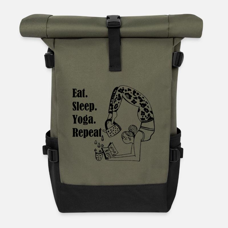 Yoga - Roll Top Backpack - olive/black