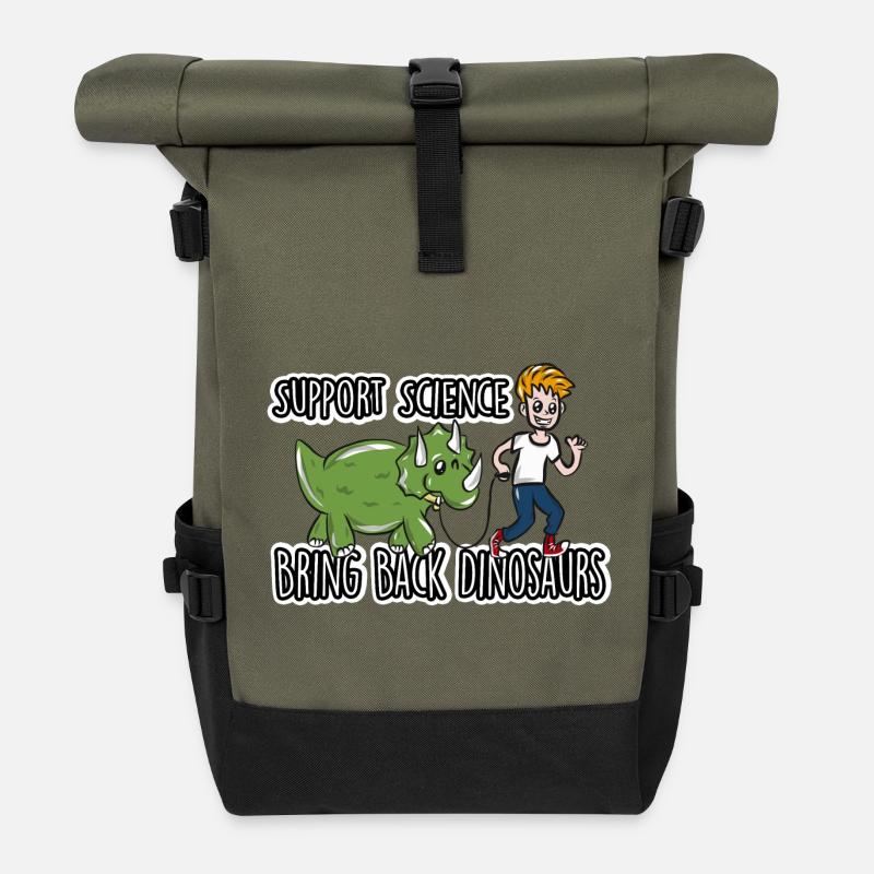 science - Roll Top Backpack - olive/black