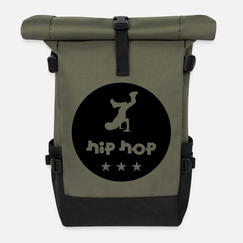 Hip Hop - Rolltop Rucksack - Olive/Schwarz