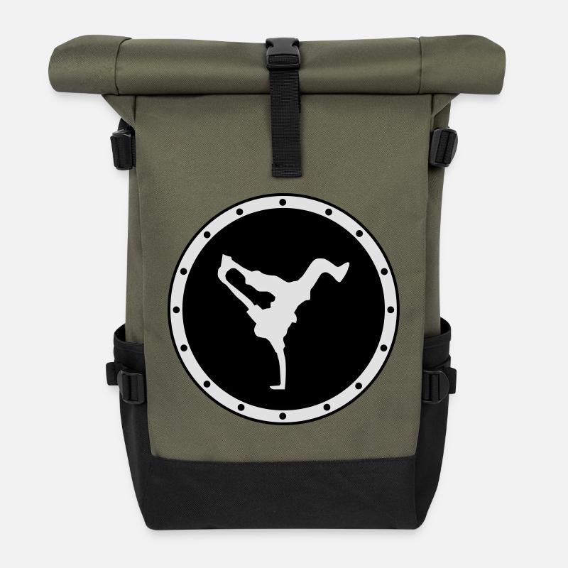 Hip Hop - Rolltop Rucksack - Olive/Schwarz