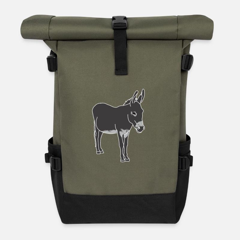 Esel - Rolltop Rucksack - Olive/Schwarz
