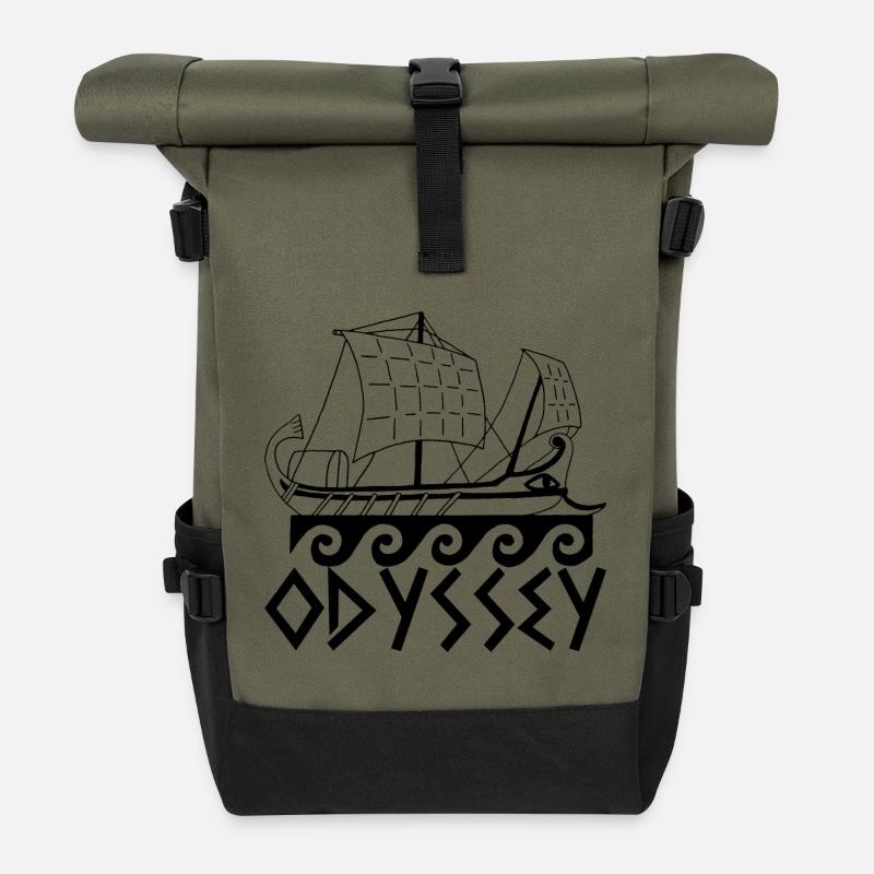 Boot und Odyssee - Rolltop Rucksack - Olive/Schwarz