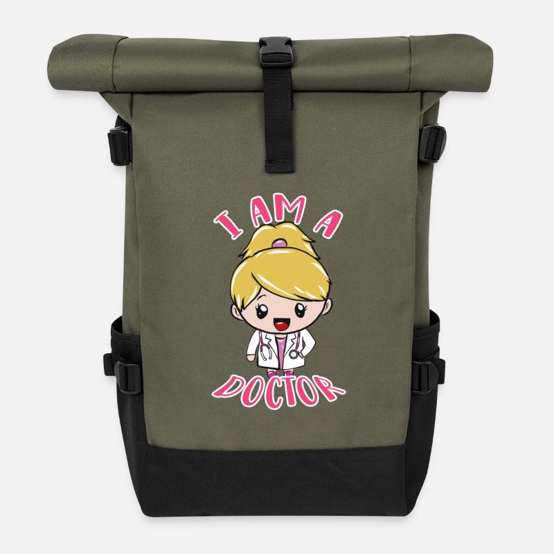 Arzt - Rolltop Rucksack - Olive/Schwarz