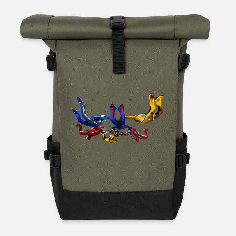 skydivers - Rolltop Rucksack - Olive/Schwarz