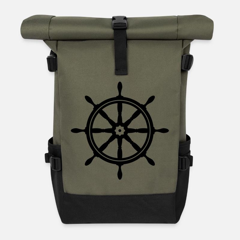 Boot Rad - Rolltop Rucksack - Olive/Schwarz