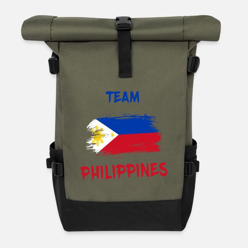 Team Philippinen / Manila - Rolltop Rucksack - Olive/Schwarz