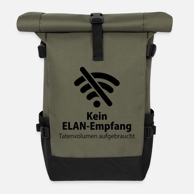 Handy Wlan Elan Smartphone Datenvolumen Geschenk - Rolltop Rucksack - Olive/Schwarz