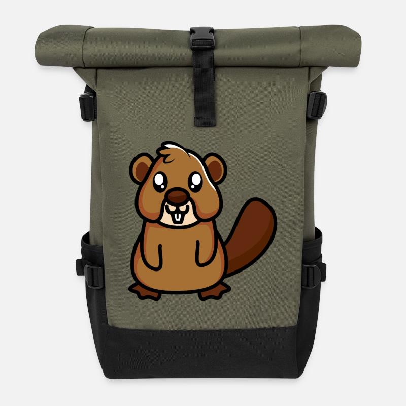 Biber - Rolltop Rucksack - Olive/Schwarz