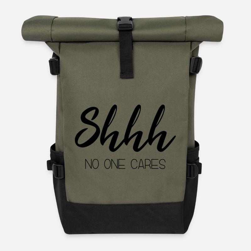words funny text quote & gift idea - Rolltop Rucksack - Olive/Schwarz