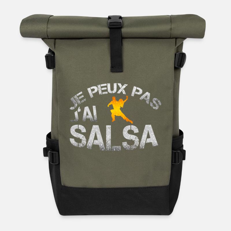 salsa - Rolltop Rucksack - Olive/Schwarz