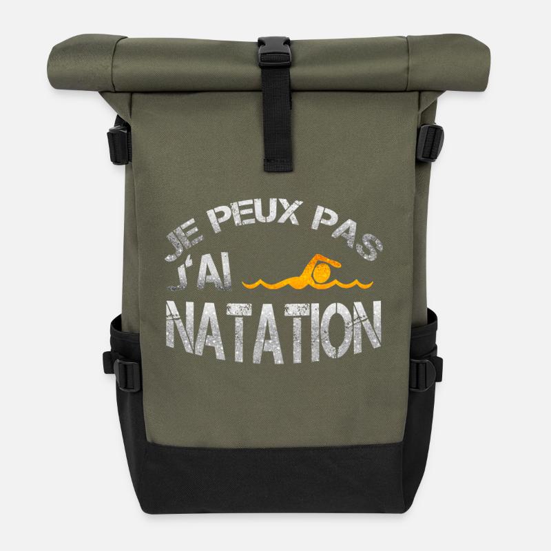 Natation - Sac à dos roll top - olive/noir