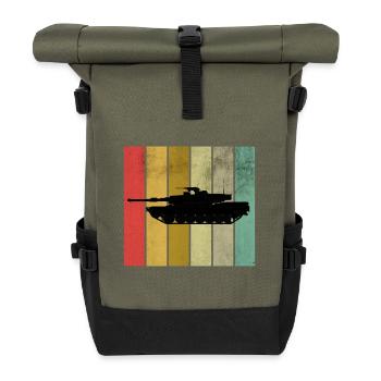 tank - Roll Top Backpack - olive/black - Front