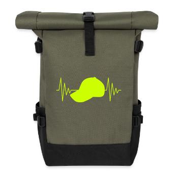Cap heartbeat - Roll Top Backpack - olive/black - Front