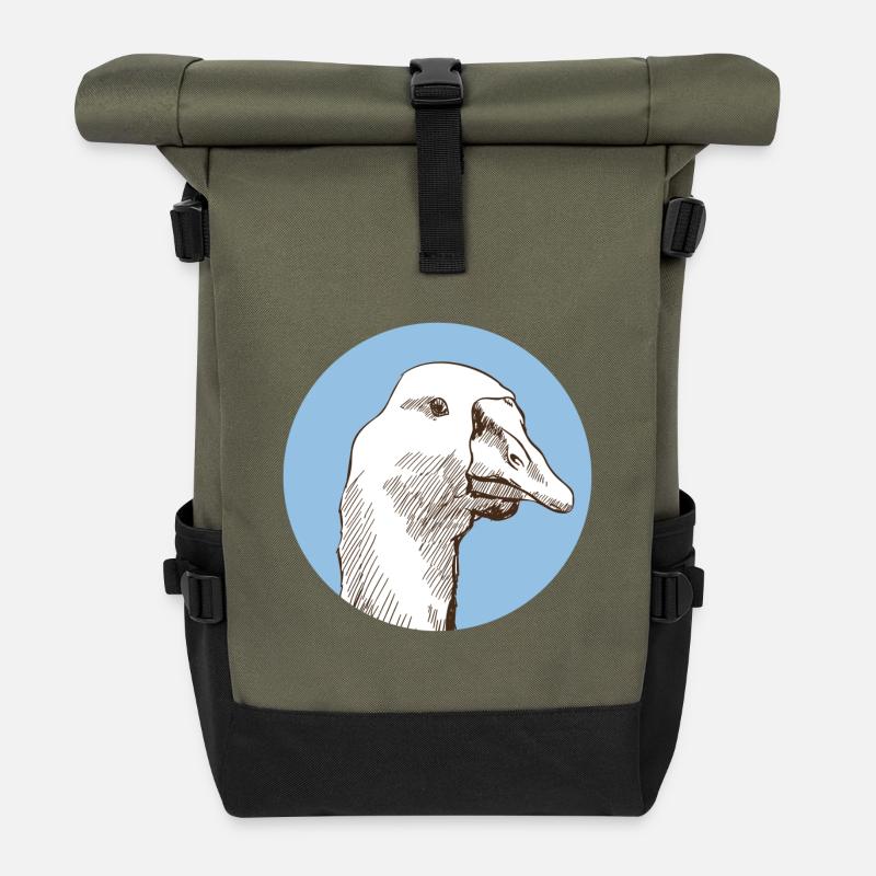 Goose - Roll Top Backpack - olive/black